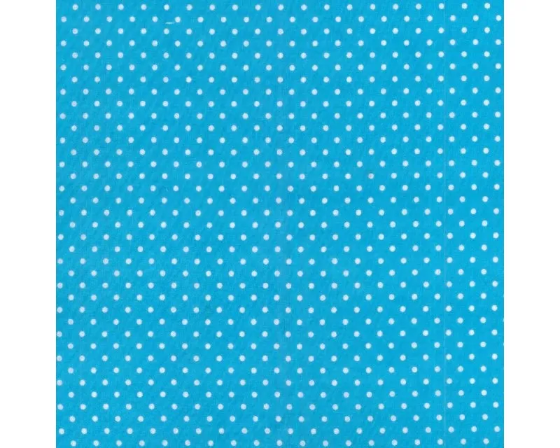 Blue Pin Spots Polycotton Children Fabric Sold By Half A Metre