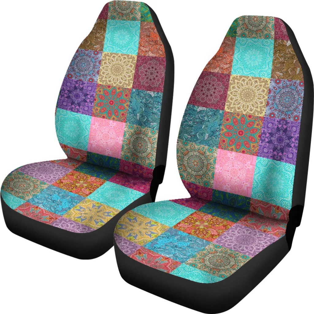 Boho Patchwork Design 02 Car Seat Covers (Set of 2)