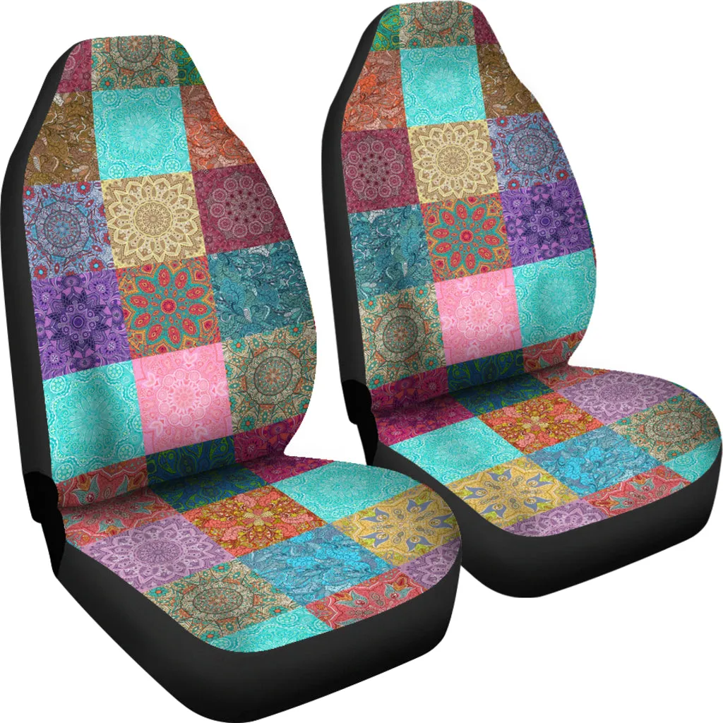 Boho Patchwork Design 02 Car Seat Covers (Set of 2)