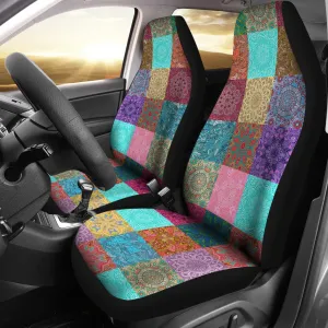 Boho Patchwork Design 02 Car Seat Covers (Set of 2)