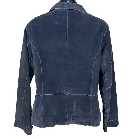 Brandon Thomas black suede leather jacket