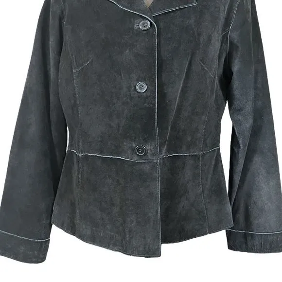 Brandon Thomas black suede leather jacket