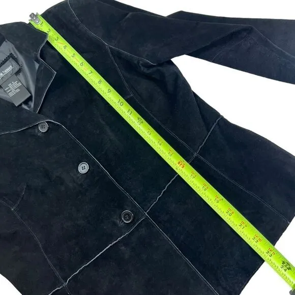 Brandon Thomas black suede leather jacket