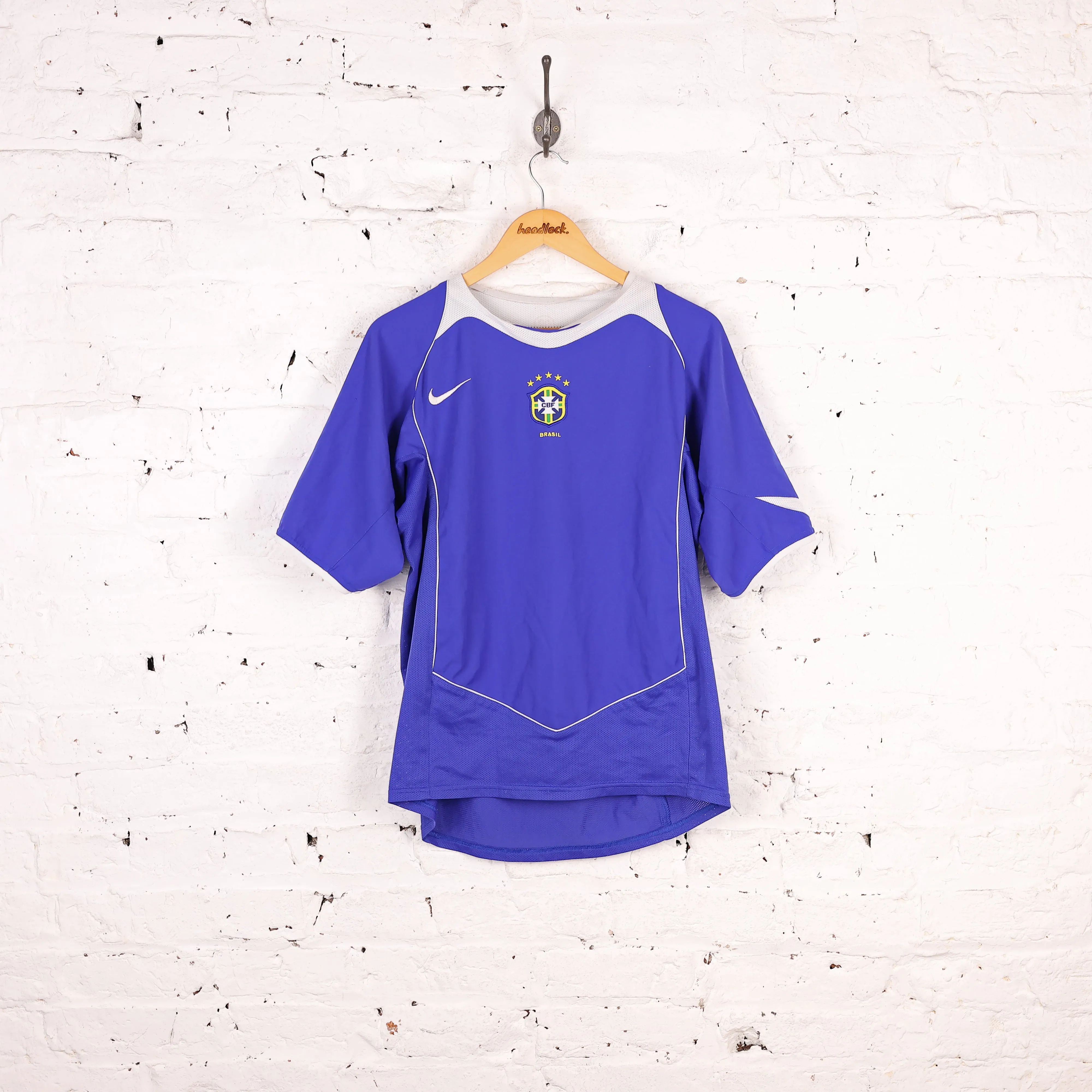 Brasil 2004 Away Nike Football Shirt - Blue - S