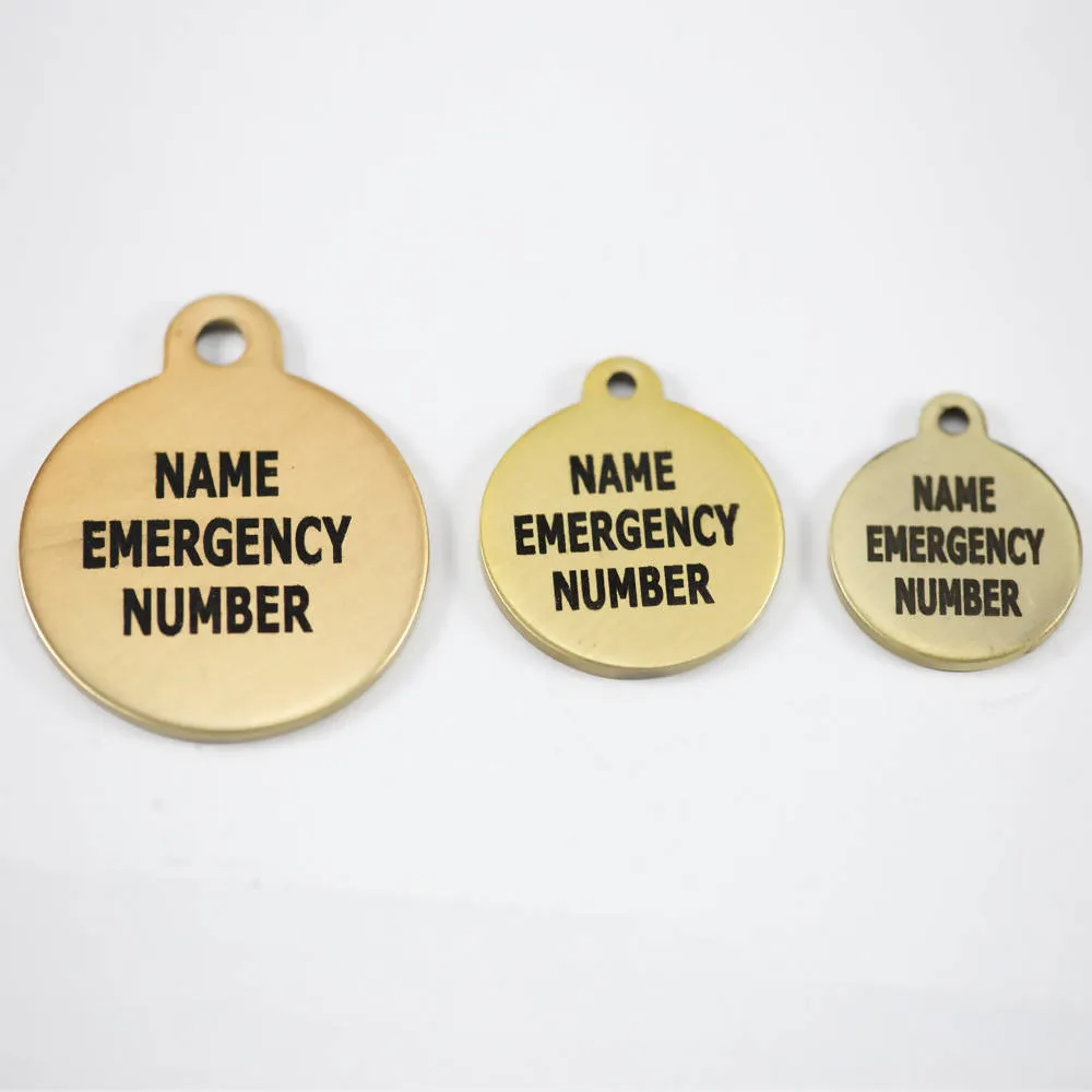 Brass Saddle ID Tag. Please read instructions below before filling out the details