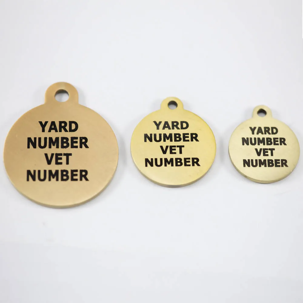 Brass Saddle ID Tag. Please read instructions below before filling out the details