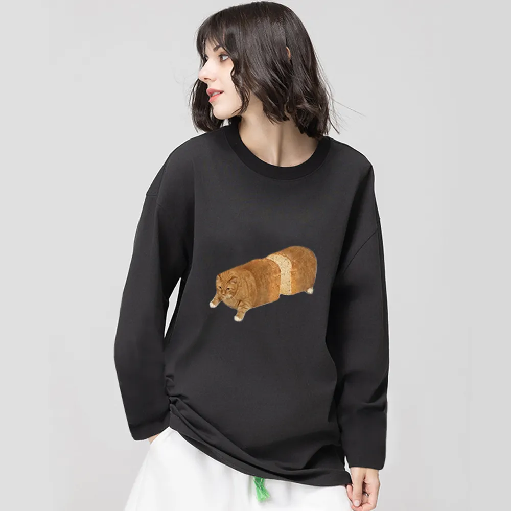 Bread Slice Cat Long Sleeve Shirt
