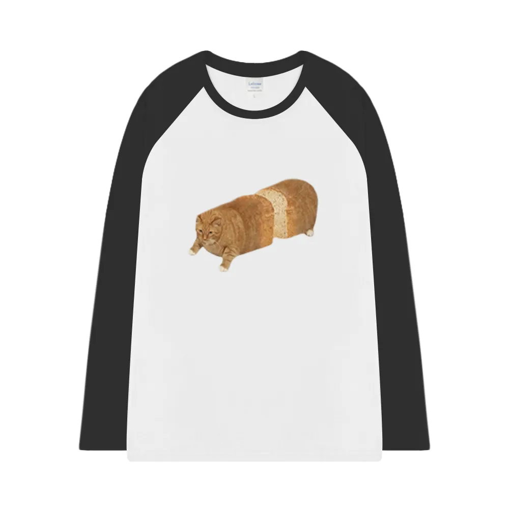 Bread Slice Cat Long Sleeve Shirt