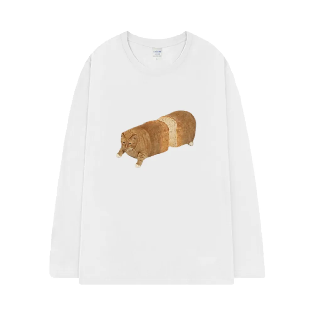 Bread Slice Cat Long Sleeve Shirt