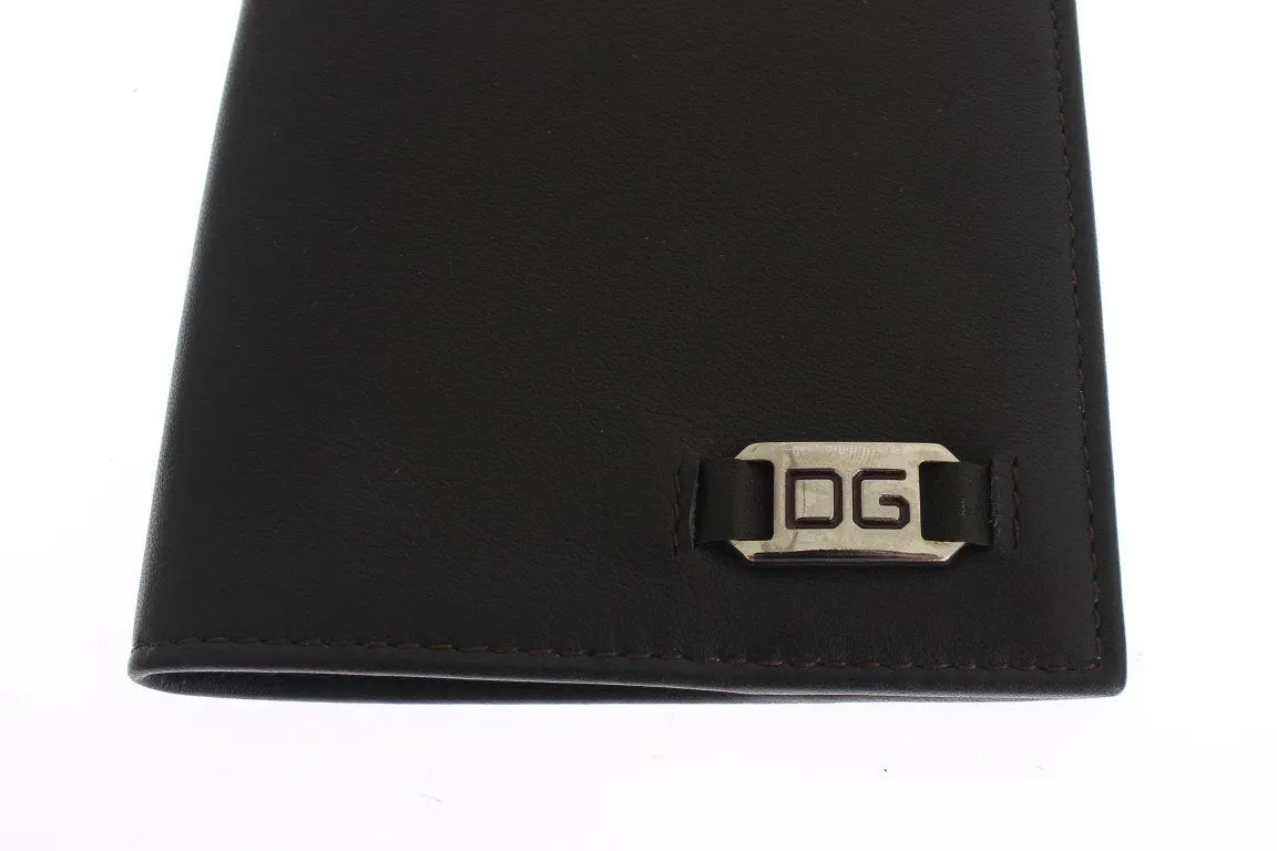 Brown Leather ID Passport Wallet Holder