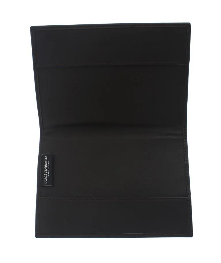 Brown Leather ID Passport Wallet Holder