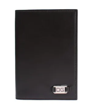 Brown Leather ID Passport Wallet Holder