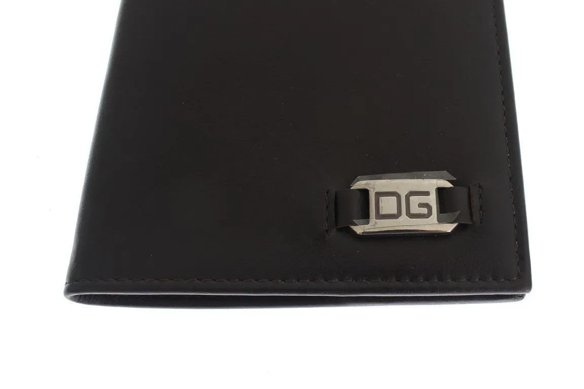 Brown Leather ID Passport Wallet Holder