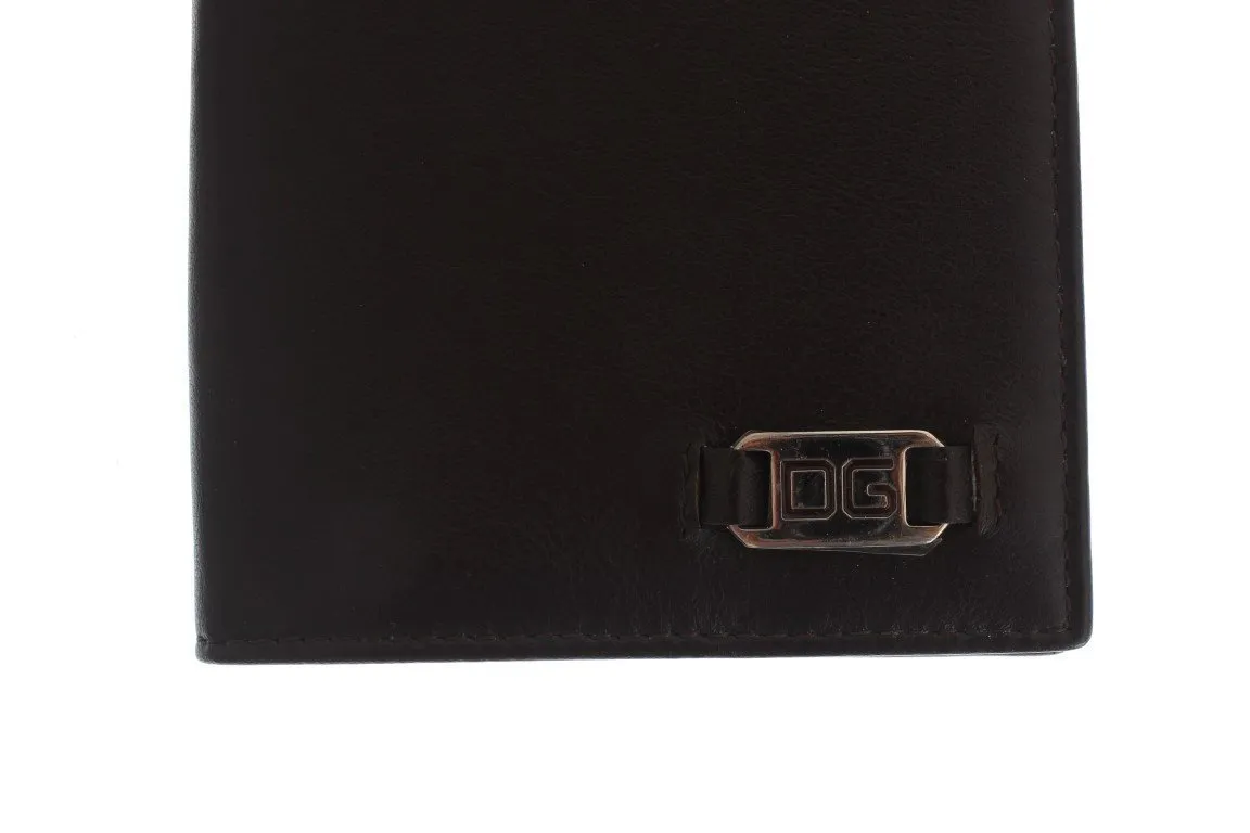 Brown Leather ID Passport Wallet Holder