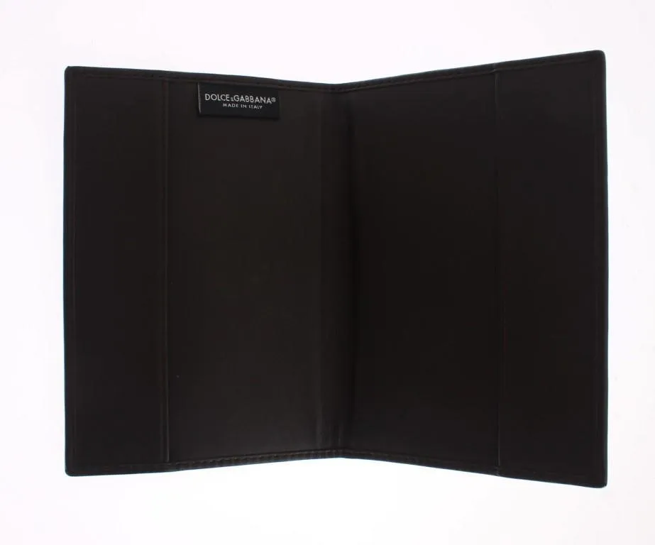 Brown Leather ID Passport Wallet Holder