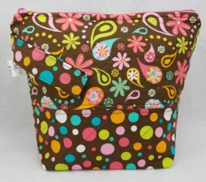 Brown Paisley - Project Bag - Small