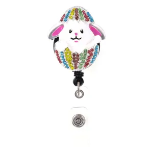 Bunny Egg Hut Badge Holder Reel