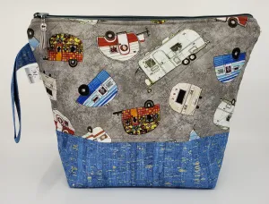 Camping (Blue) - Project Bag - Medium
