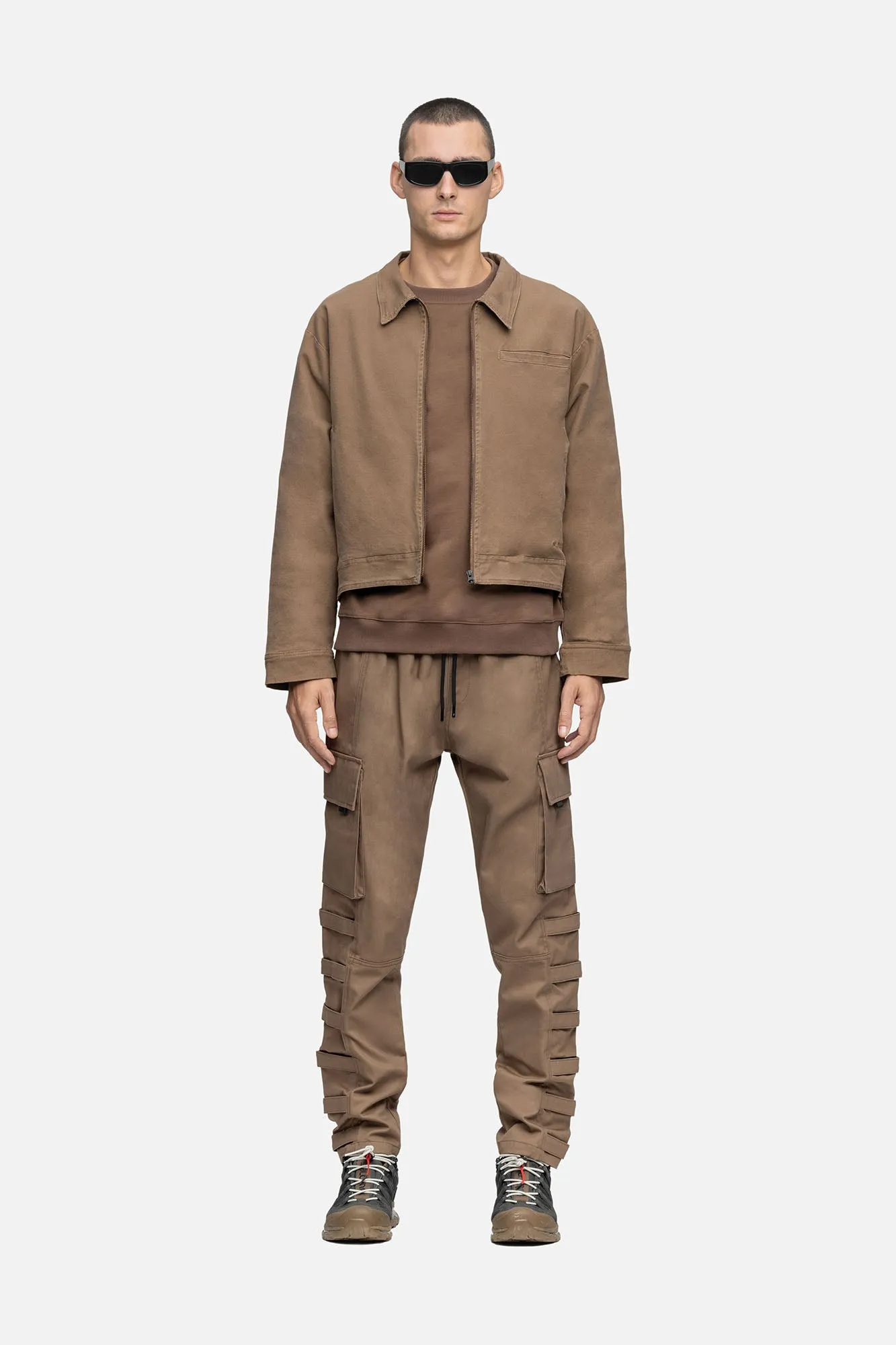 CANVAS JACKET WASHED BROWN