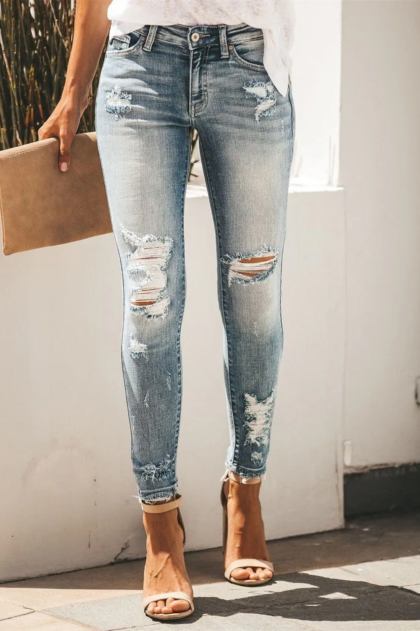 Carly Distressed Skinny Pants