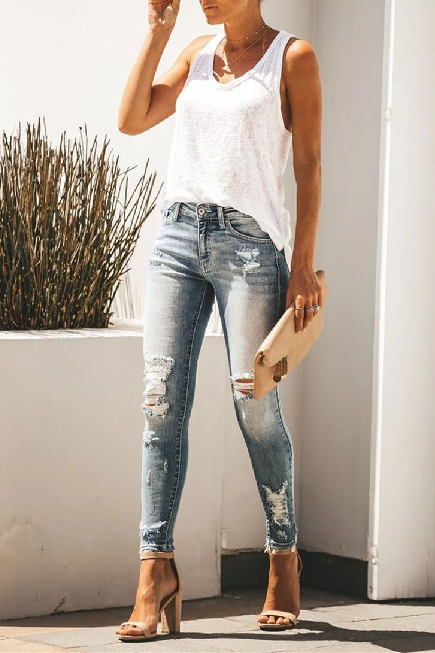 Carly Distressed Skinny Pants