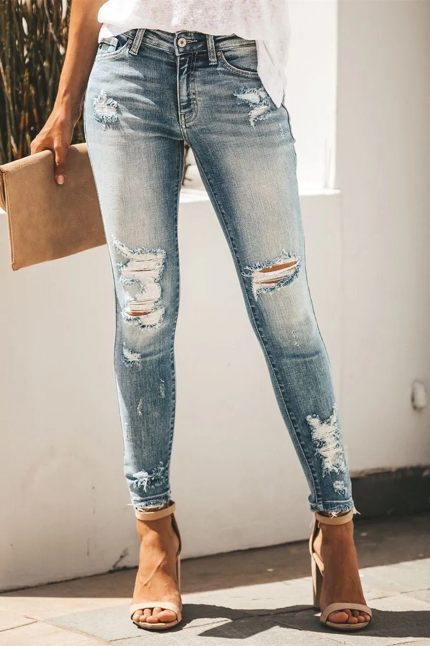 Carly Distressed Skinny Pants