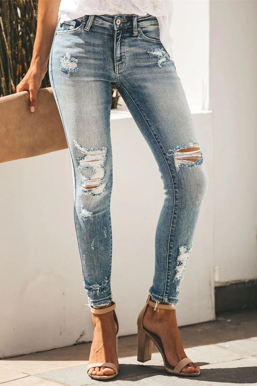 Carly Distressed Skinny Pants