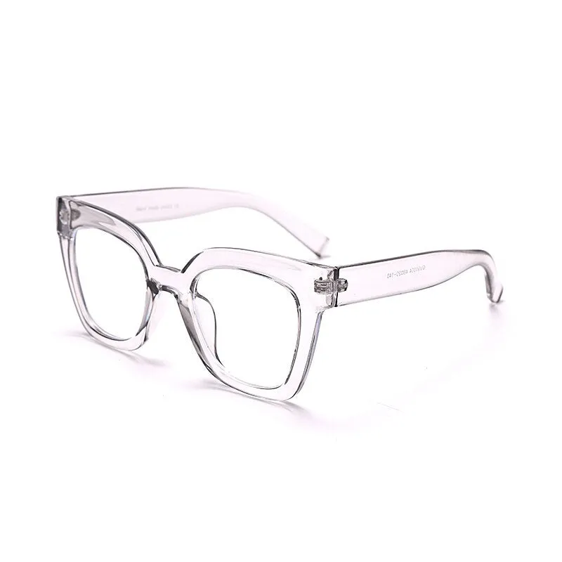 Cat Eye Square Optical Anti Blue Glasses Frames Computer Spectacles Classic Women Men Glasses Frame With Lenses