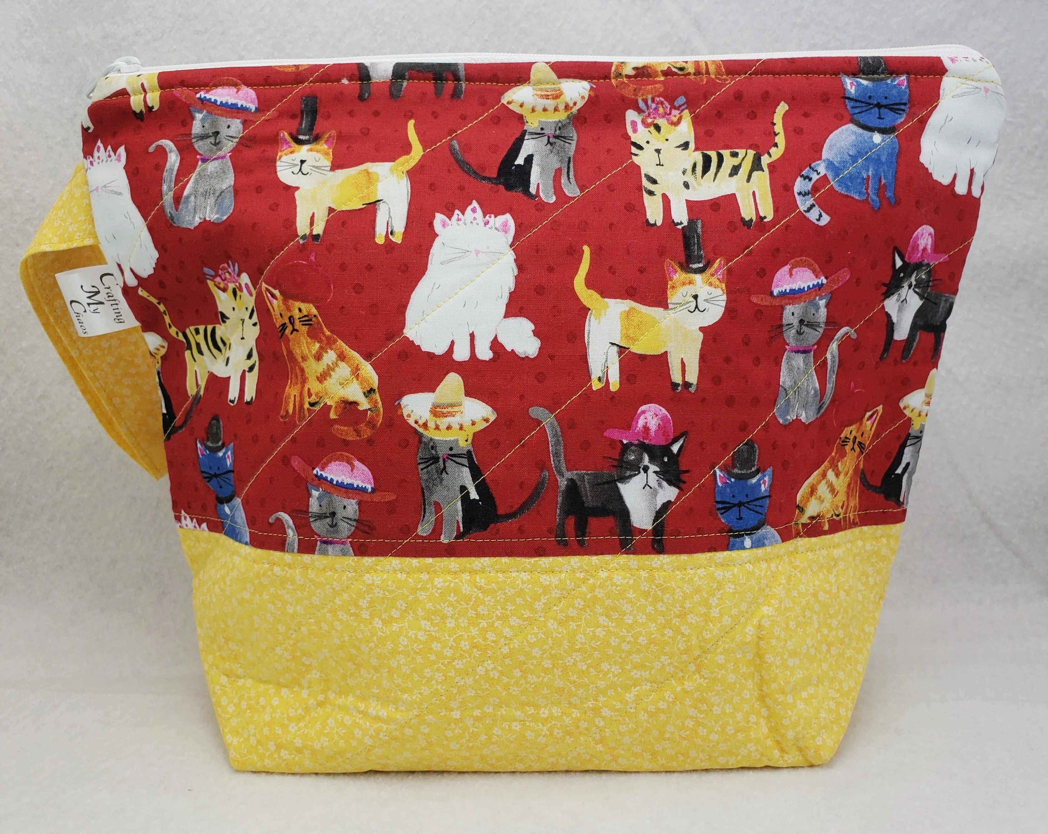Cats in Hats - Project Bag - Medium