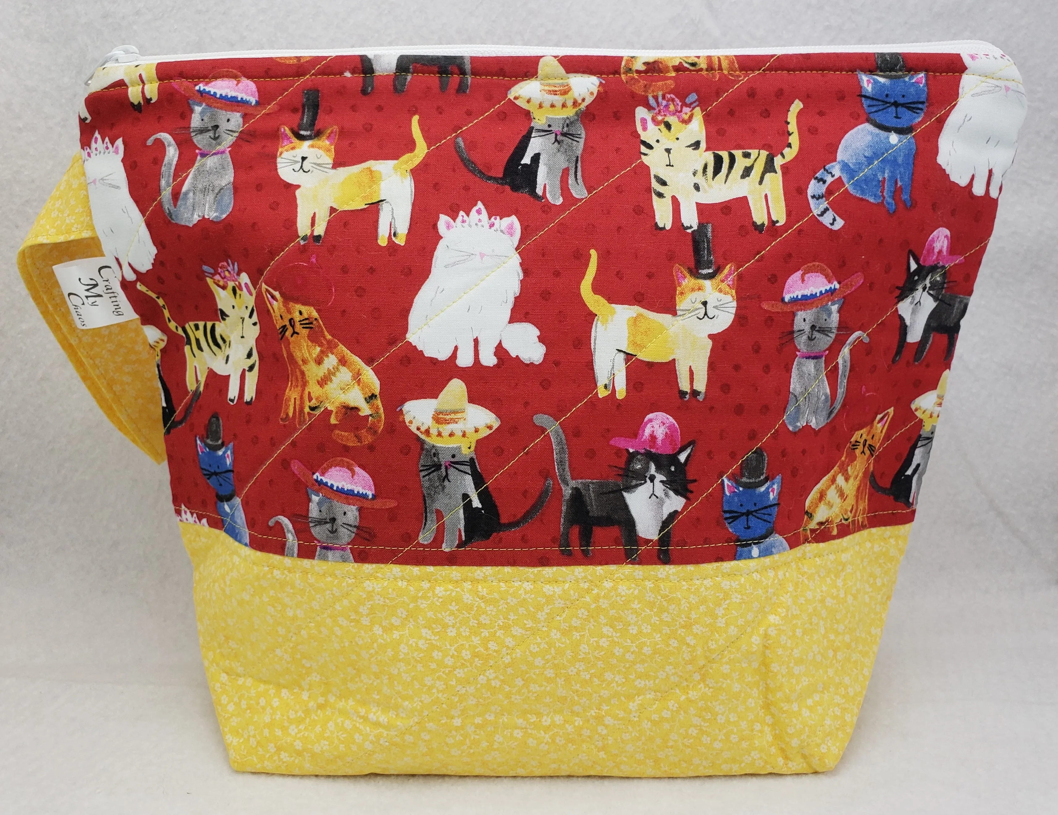 Cats in Hats - Project Bag - Medium