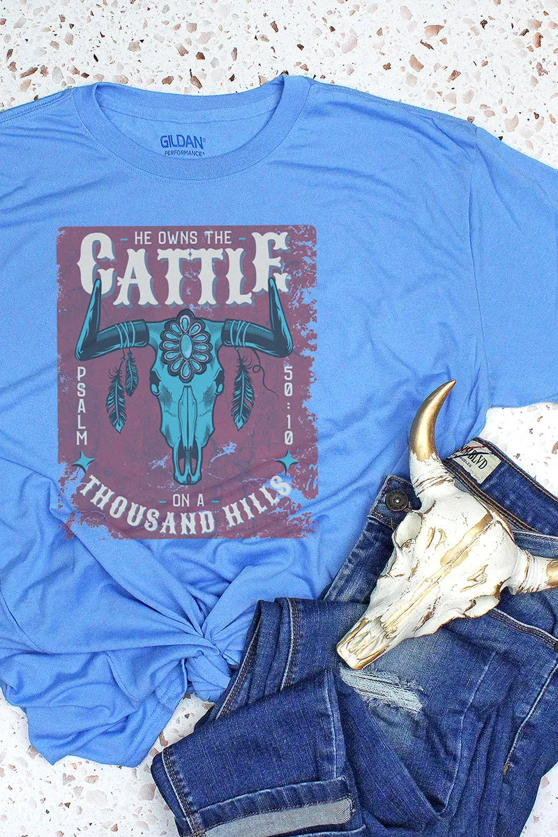 Cattle On A Thousand Hills Steer Unisex Dri-Power Poly Tee