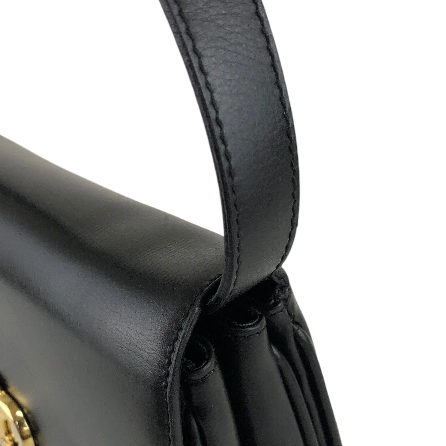 CELINE Blason Crossbody Shoulder bag Black Vintage d6wbur