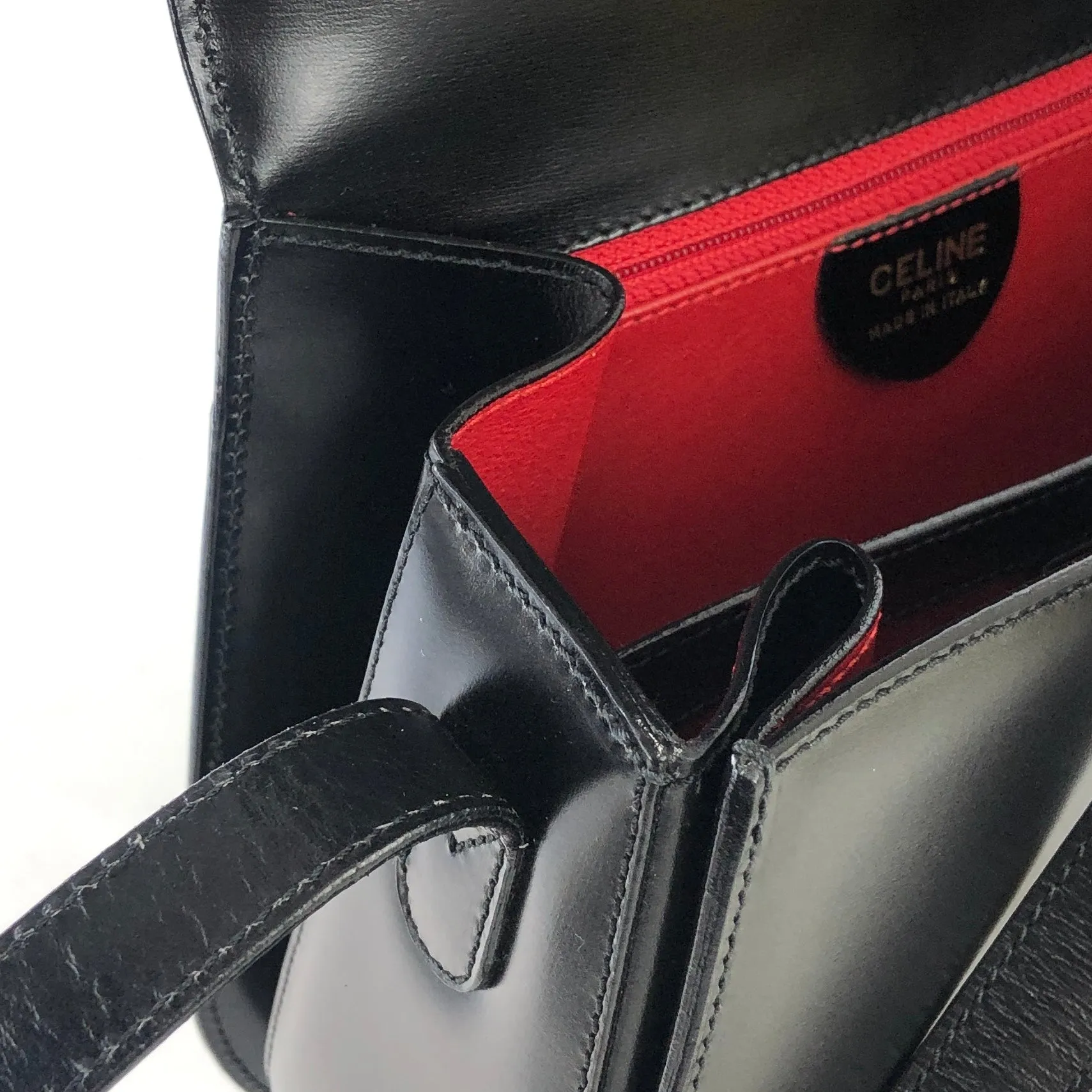 CELINE Crossbody Shoulderbag Black Vintage Old CELINE vbfwhs