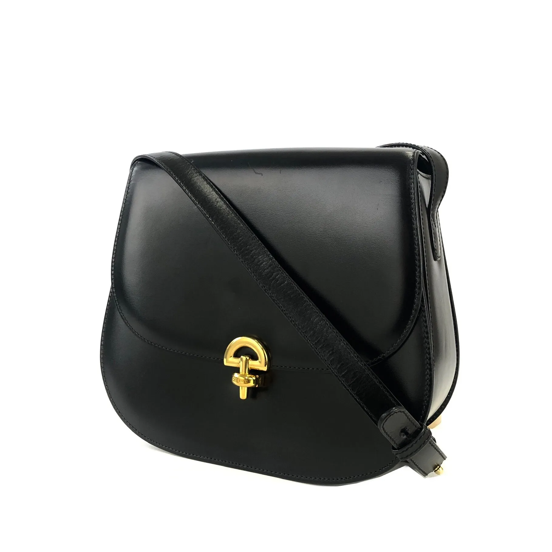CELINE Crossbody Shoulderbag Black Vintage Old CELINE vbfwhs
