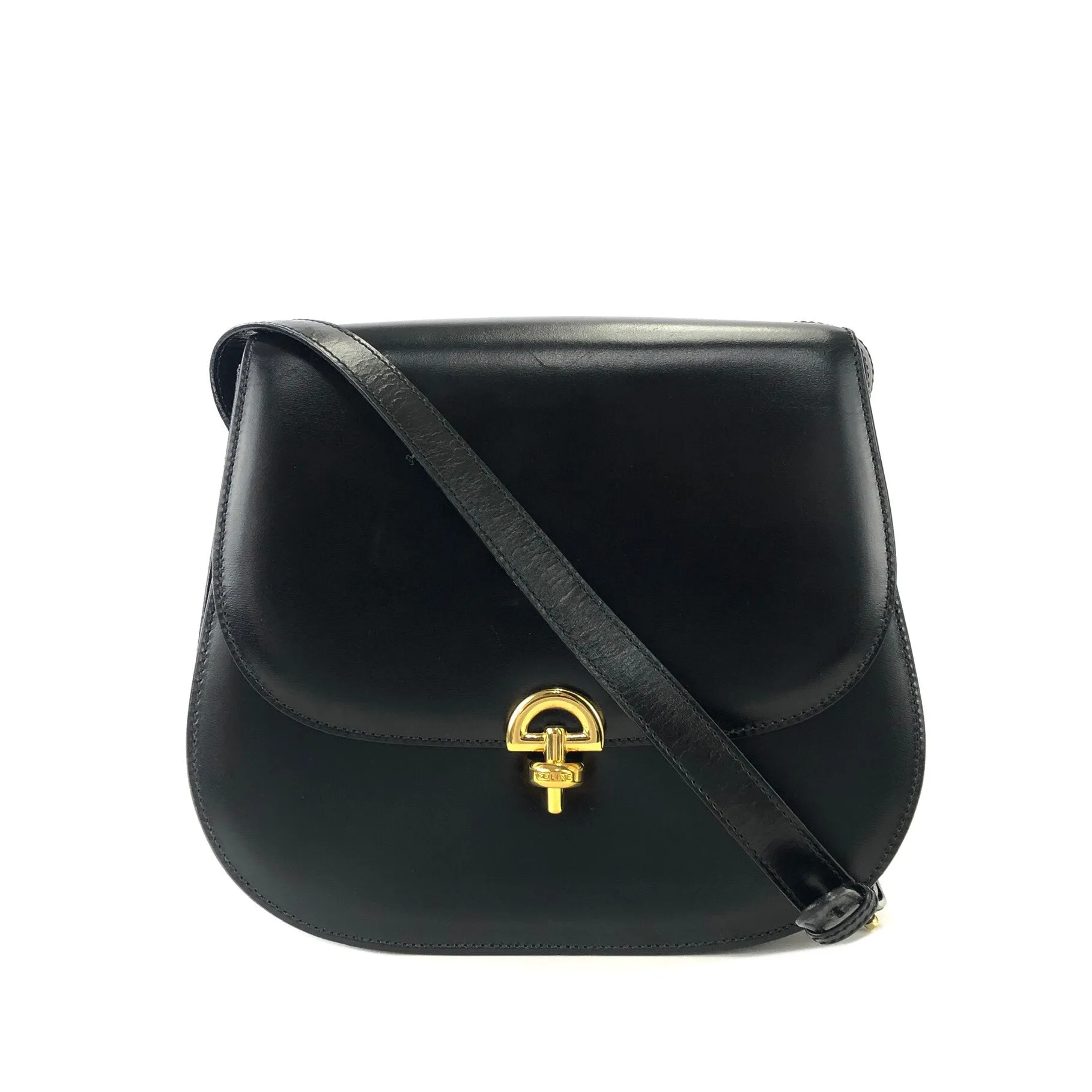CELINE Crossbody Shoulderbag Black Vintage Old CELINE vbfwhs