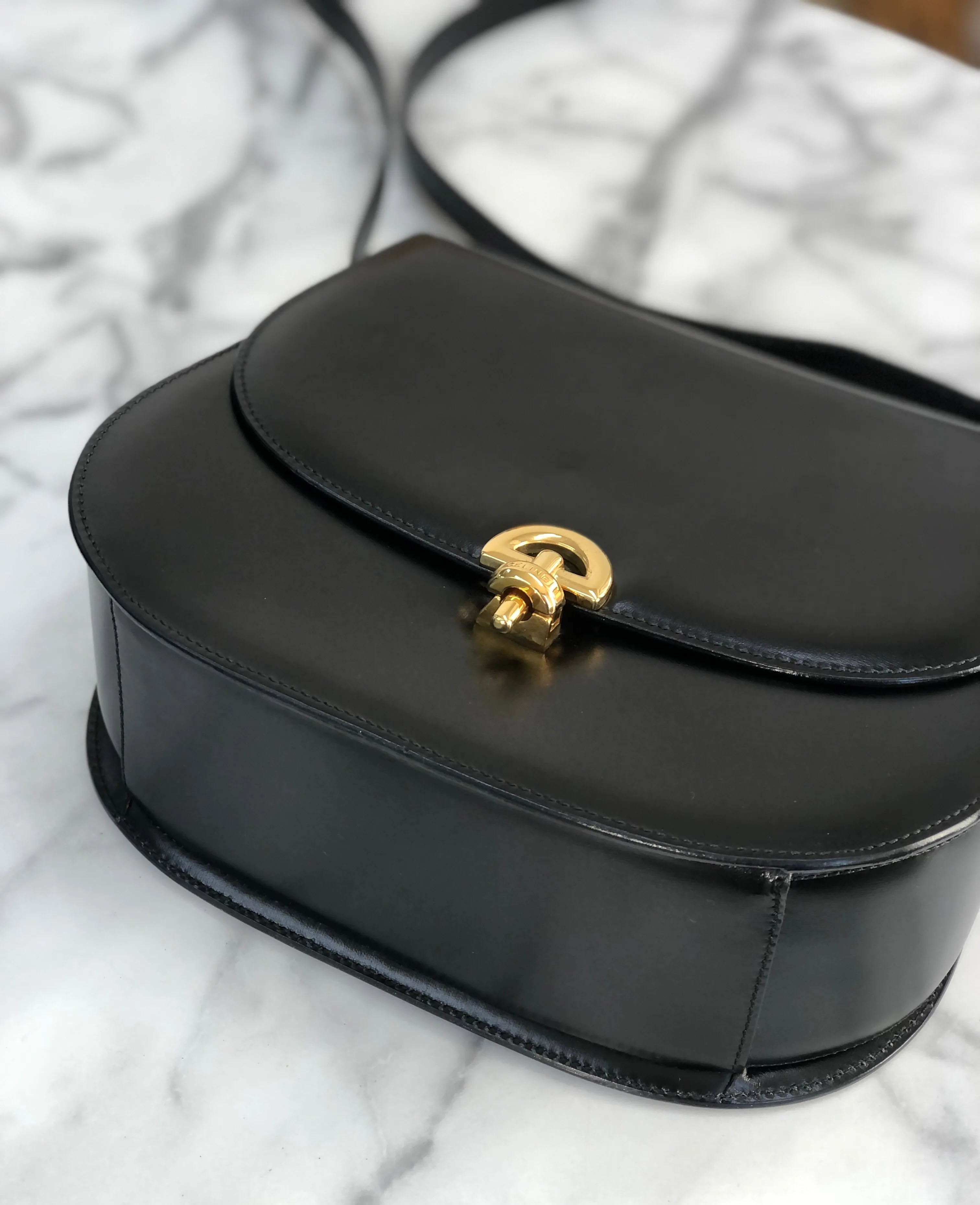 CELINE Crossbody Shoulderbag Black Vintage Old CELINE vbfwhs