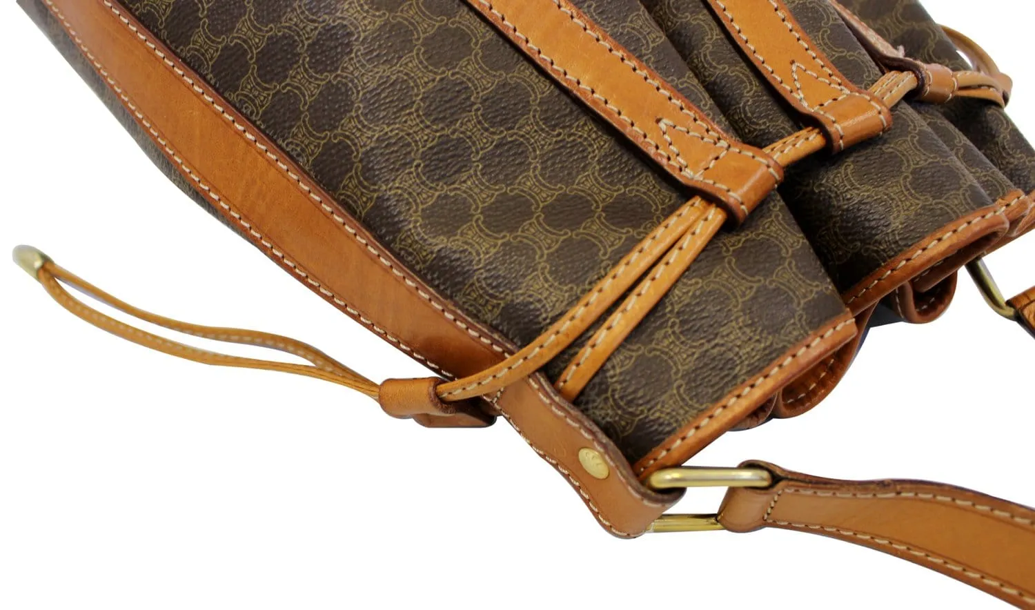 CELINE Macadam Pattern PVC Leather Shoulder Bag