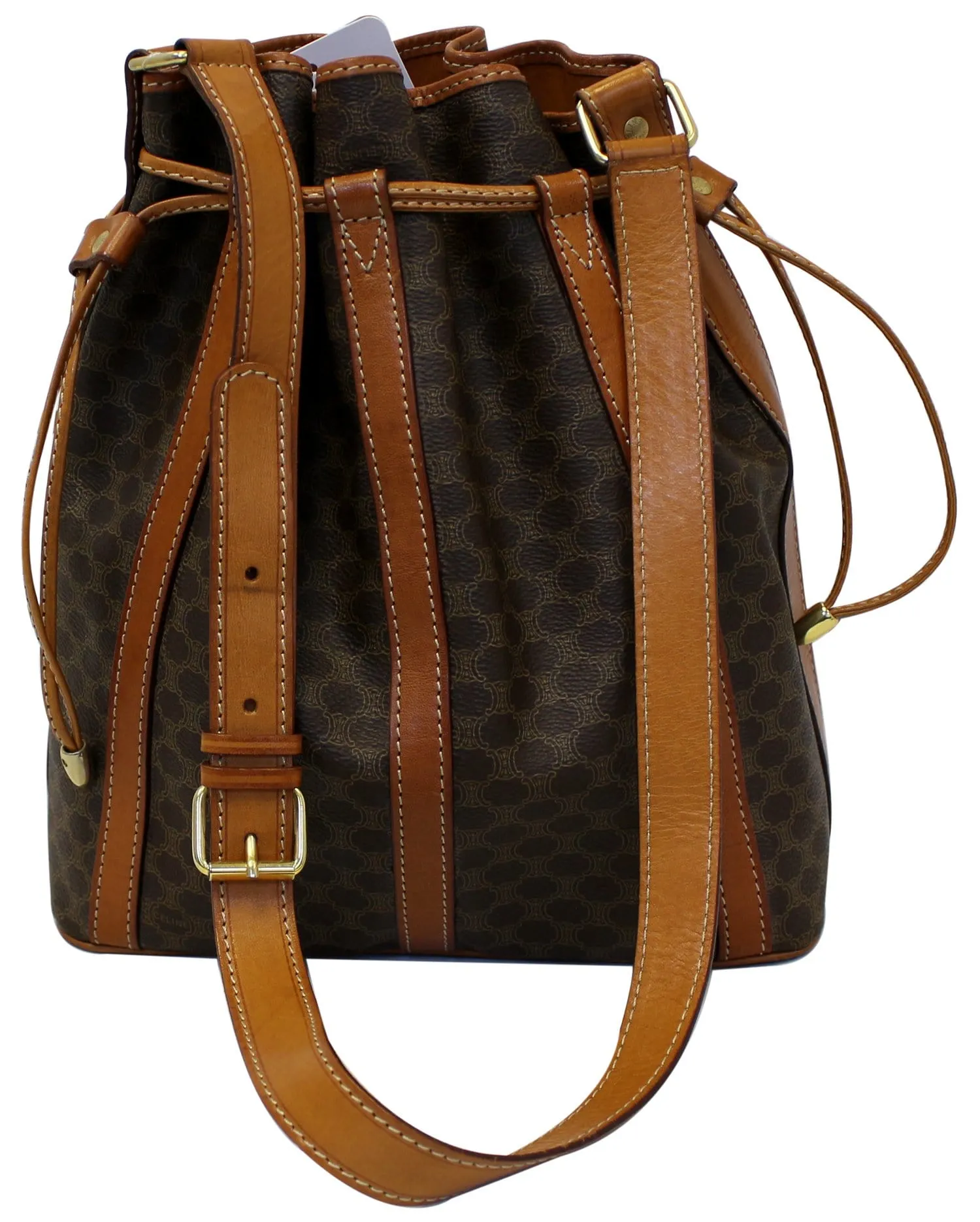CELINE Macadam Pattern PVC Leather Shoulder Bag