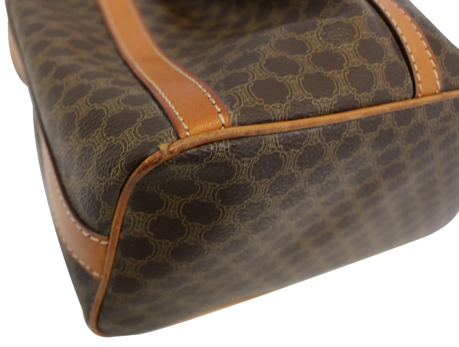CELINE Macadam Pattern PVC Leather Shoulder Bag