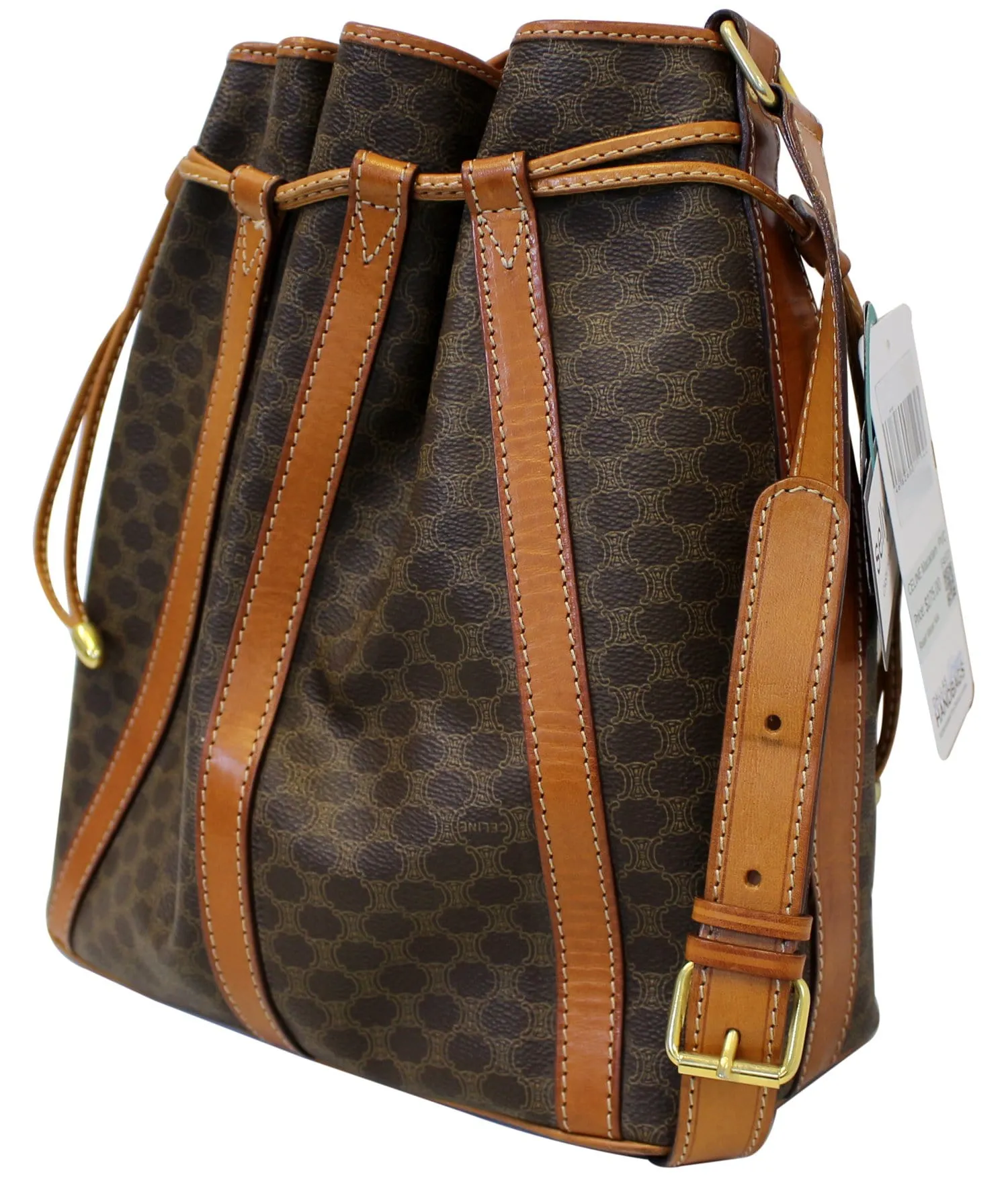 CELINE Macadam Pattern PVC Leather Shoulder Bag