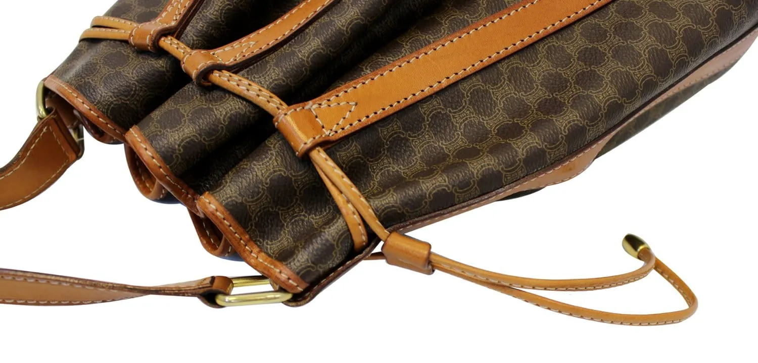 CELINE Macadam Pattern PVC Leather Shoulder Bag