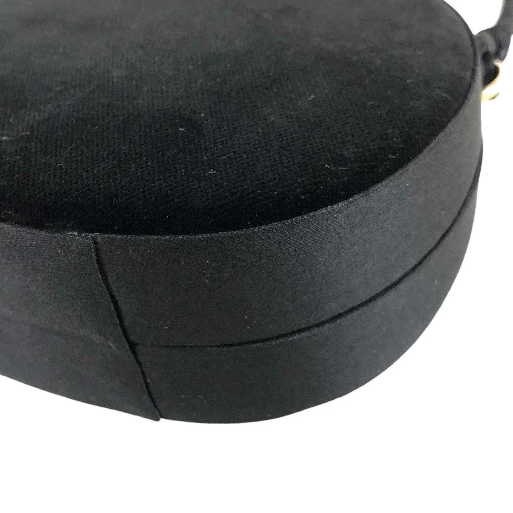 CELINE Triomphe Turn Lock Tassel Shoulder bag Black Vintage d2kx88