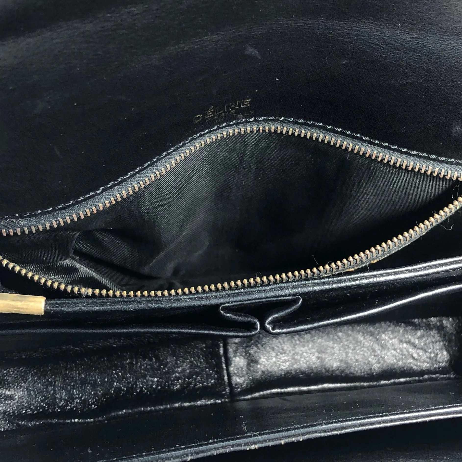 CELINE Twist Horse carriage Crossbody Shoulderbag Black Vintage Old CELINE jhk8y5