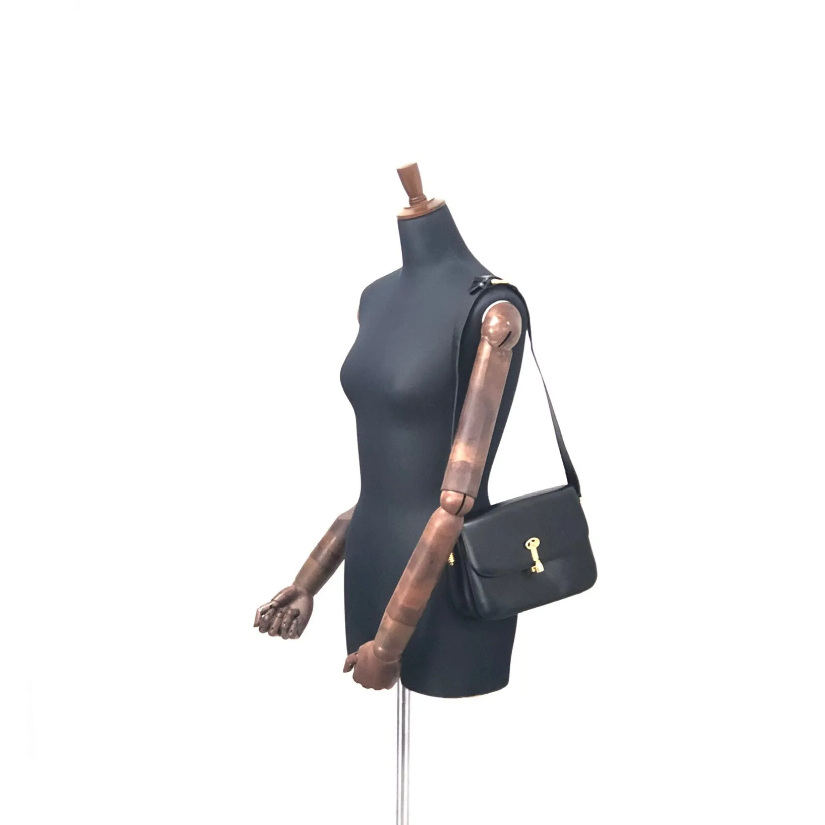 CELINE Twist Horse carriage Crossbody Shoulderbag Black Vintage Old CELINE jhk8y5