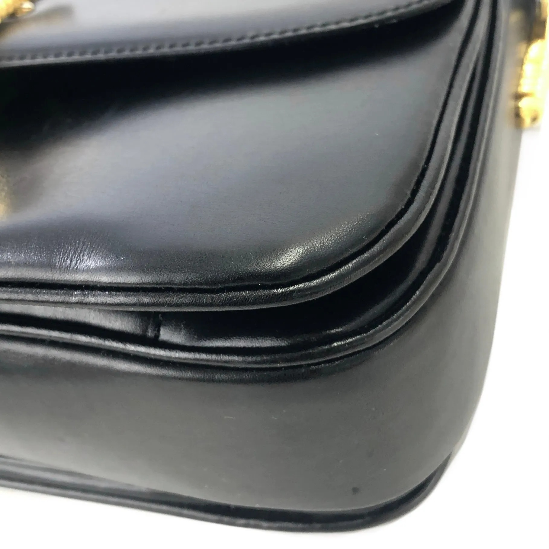 CELINE Twist Horse carriage Crossbody Shoulderbag Black Vintage Old CELINE jhk8y5