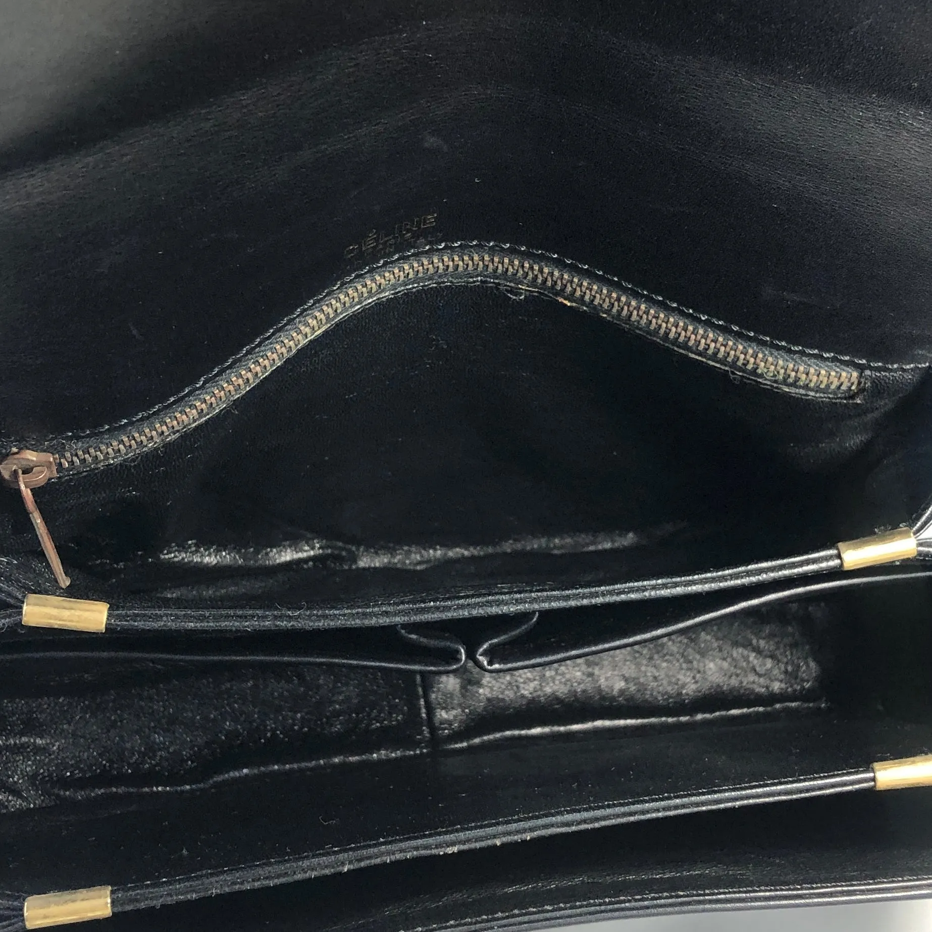 CELINE Twist Horse carriage Crossbody Shoulderbag Black Vintage Old CELINE jhk8y5