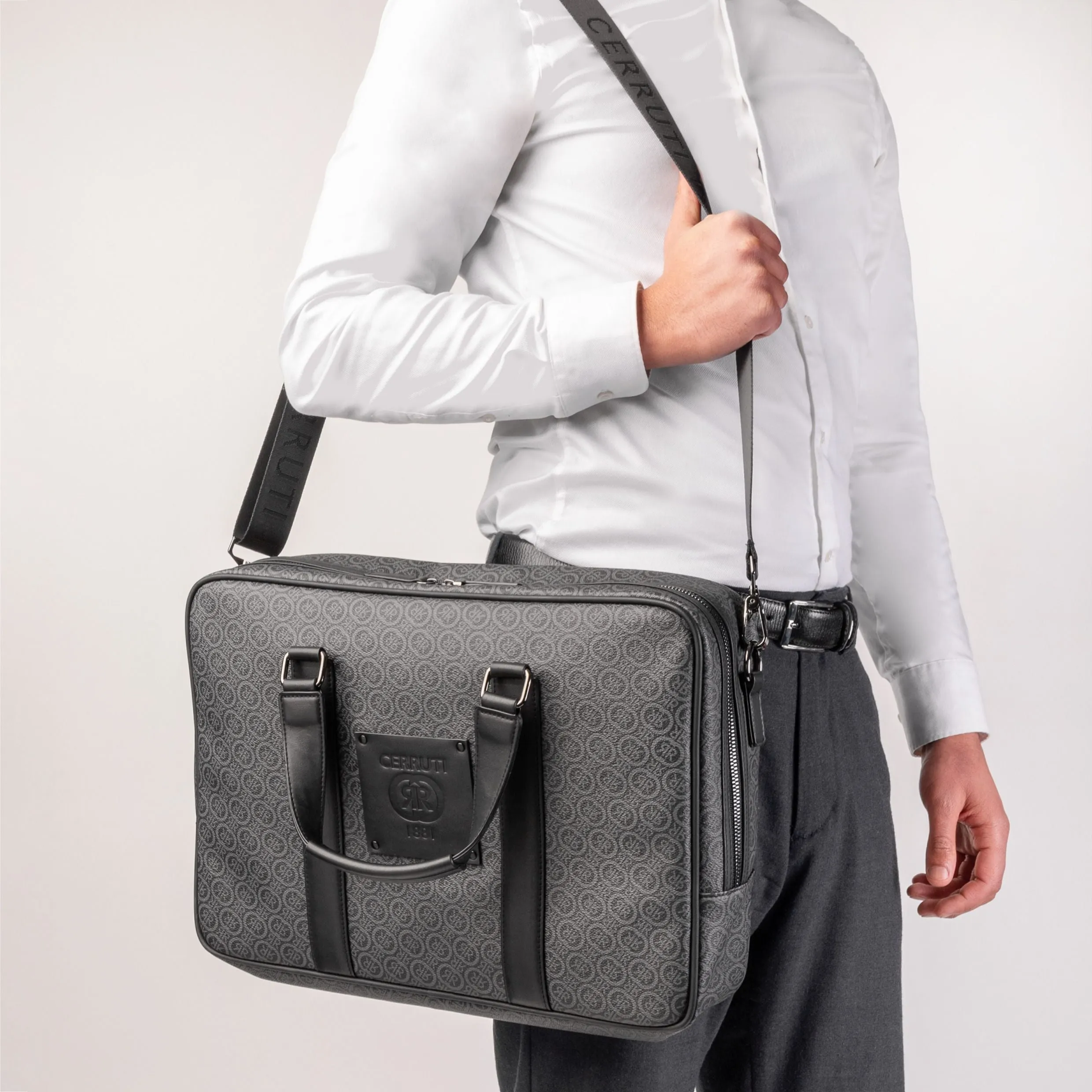Cerruti 1881 NTD203J-Document bag Logomania Grey