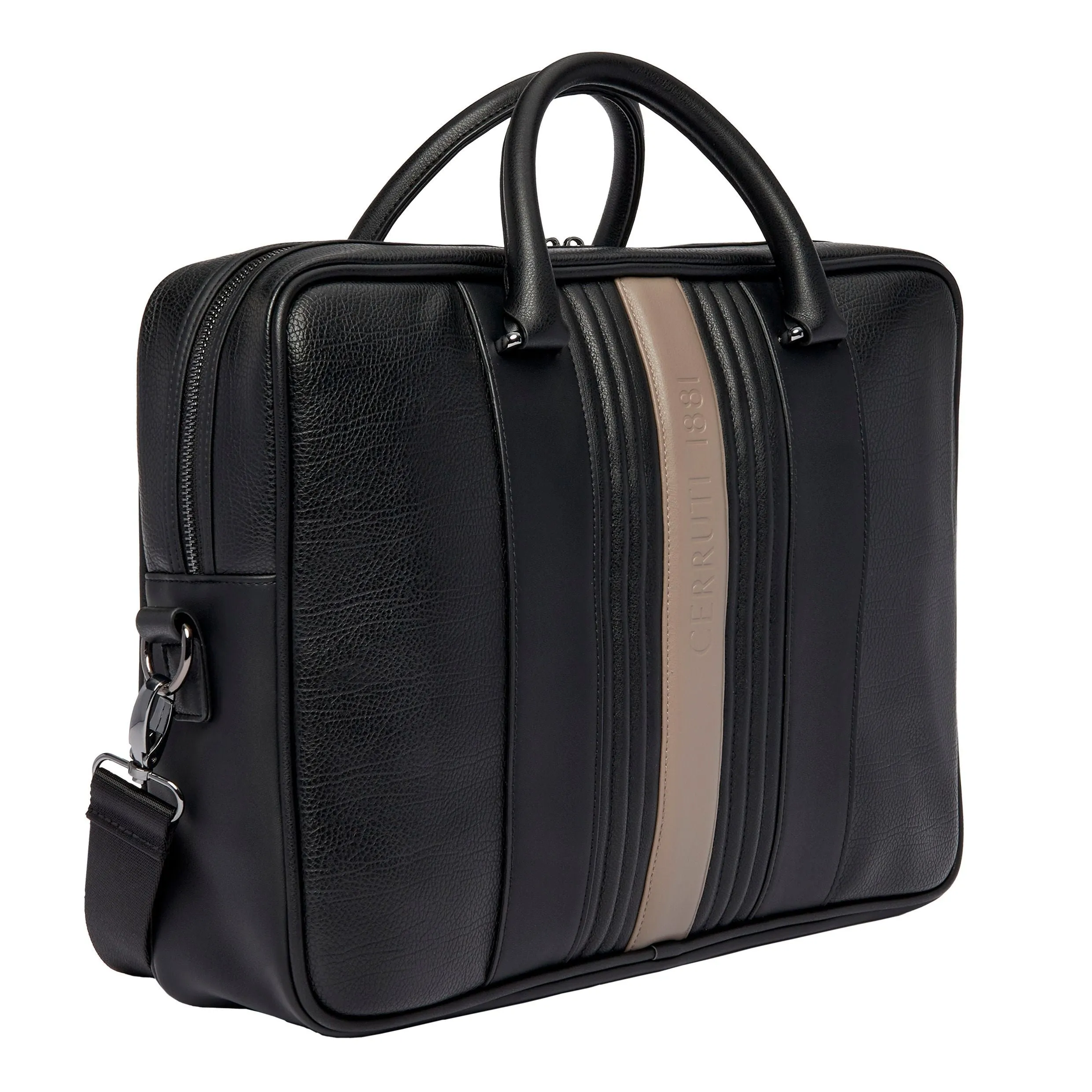 CERRUTI 1881 NTD406X - Document bag Delano Taupe & Black