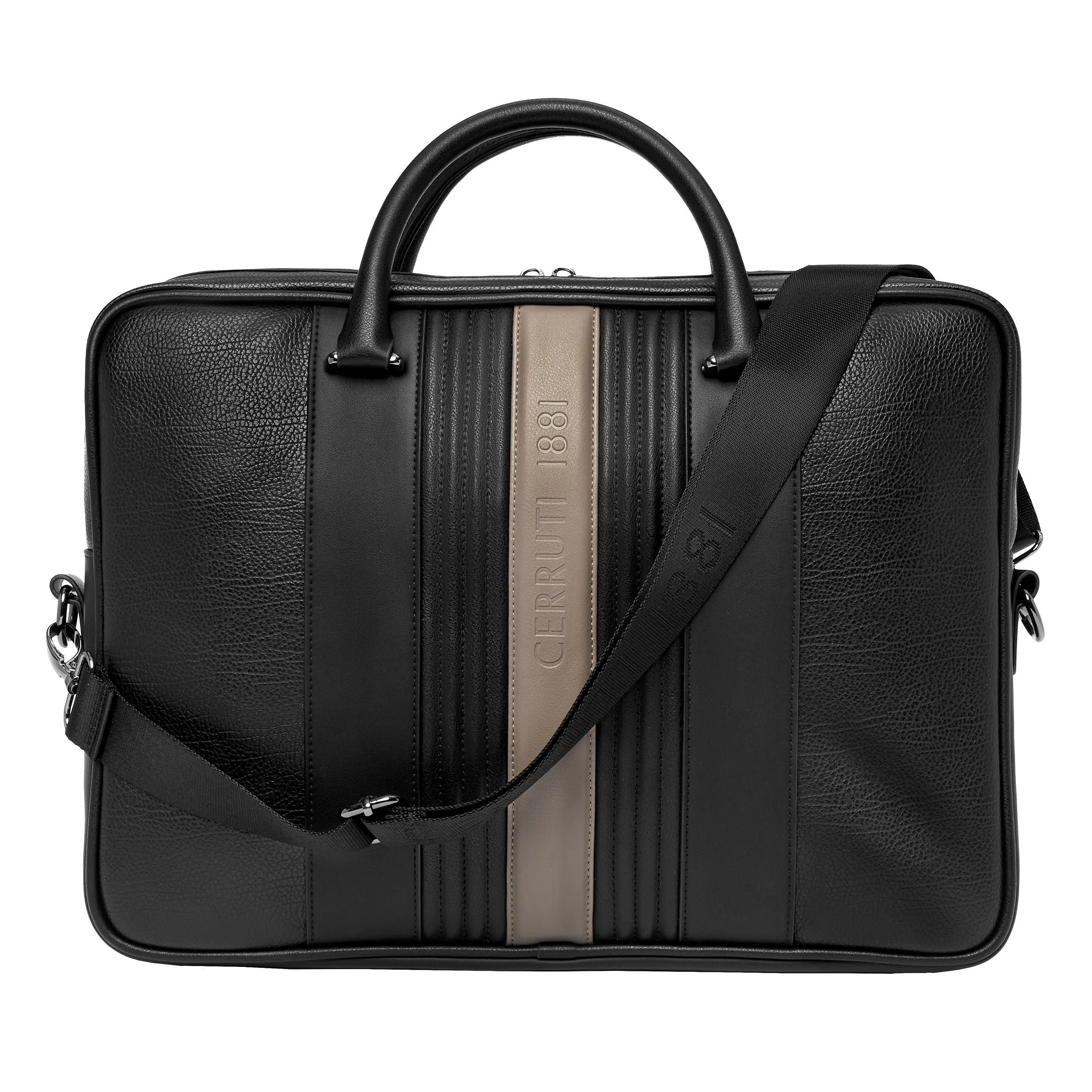 CERRUTI 1881 NTD406X - Document bag Delano Taupe & Black