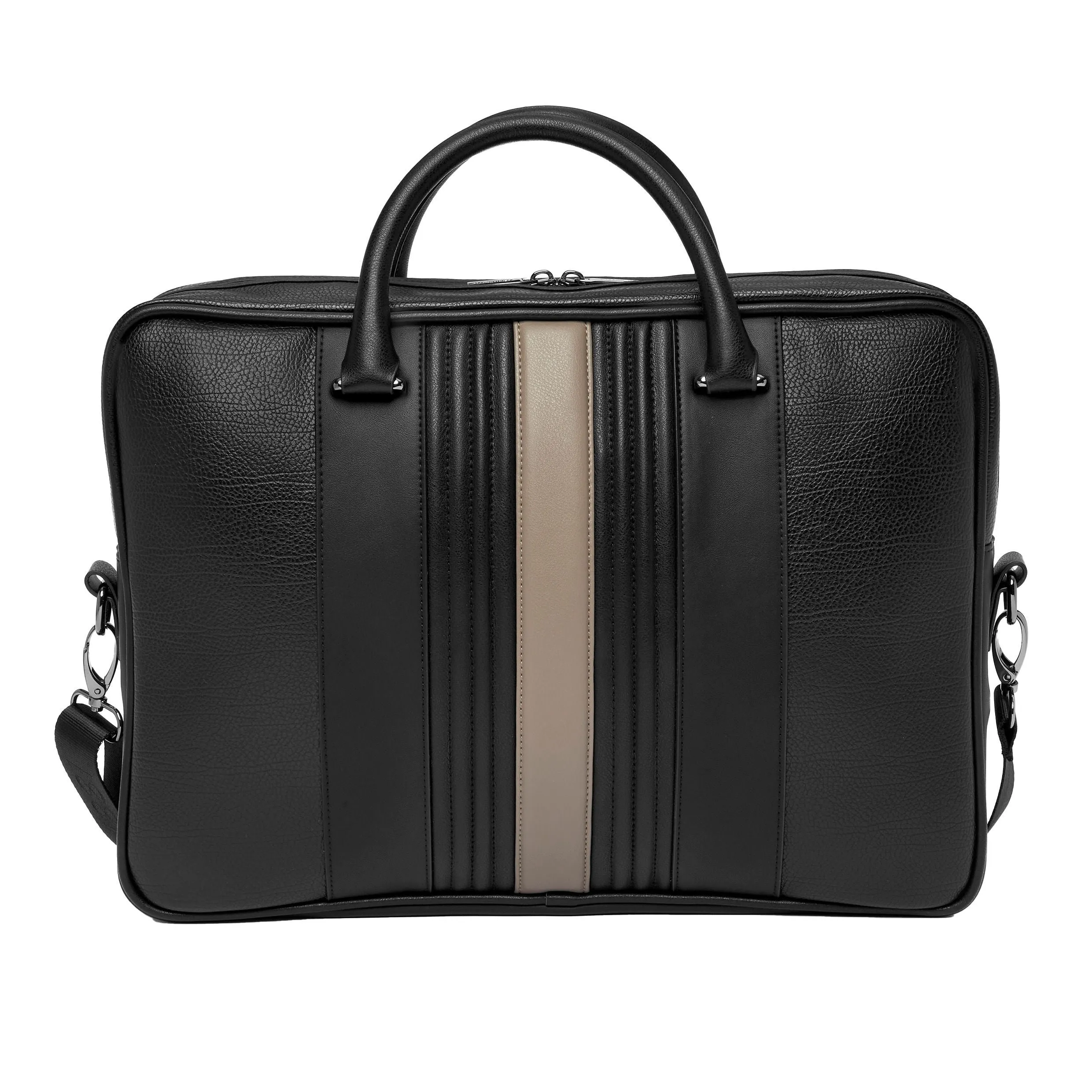 CERRUTI 1881 NTD406X - Document bag Delano Taupe & Black